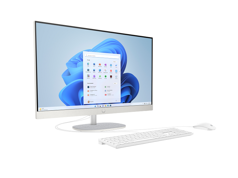 HP All‑in‑One 24 – AMD Ryzen 5 – 16GB LPDDR5 – 512GB SSD – Windows 11 Home – Silver