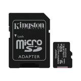 Tarjeta microSD de alto rendimiento Kingston Canvas Select Plus 512 GB con adaptador SD