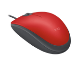 Mouse Alámbrico Silencioso Logitech M110 – Rojo (910-006755)