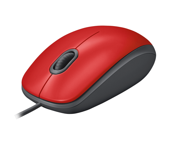 Mouse Alámbrico Silencioso Logitech M110 – Rojo (910-006755)