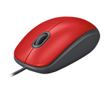 Mouse Alámbrico Silencioso Logitech M110 – Rojo (910-006755)