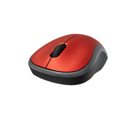 Ratón Inalámbrico Ambidextro Logitech M185 Rojo – 910-003635