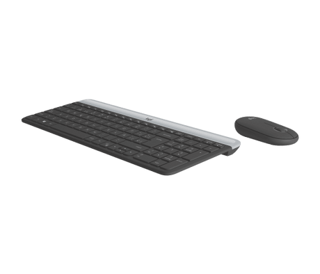 Combo Inalámbrico Logitech MK470 – Teclado Slim + Mouse Óptico / USB / Plug & Play / Bajo Perfil / Grafito