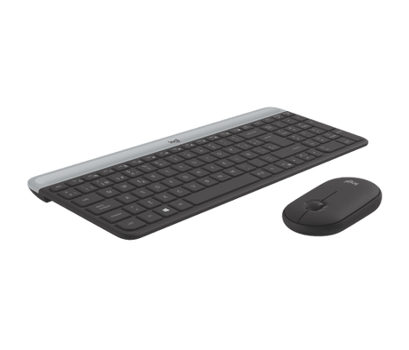Combo Inalámbrico Logitech MK470 – Teclado Slim + Mouse Óptico / USB / Plug & Play / Bajo Perfil / Grafito