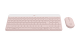 Set Teclado y Mouse Inalámbrico Español Logitech Rosado
