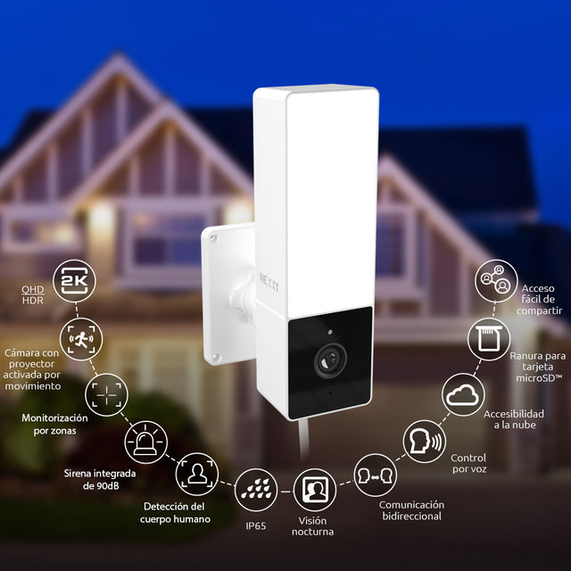 Cámara 2K con Luz Nexxt Solutions Connectivity