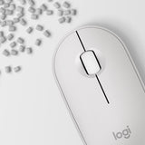 Ratón Inalámbrico Logitech Pebble Mouse 2 M350s – Blanco (910-007047)