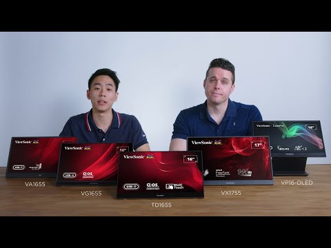 Monitor Portátil 16" IPS ViewSonic VA1655 / Full HD / USB-C + HDMI / Altavoces