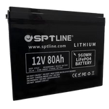 Batería de Litio SPTLINE LiFePO4 12V 80Ah – Larga Duración – BMS Integrado – Panel Solar / UPS