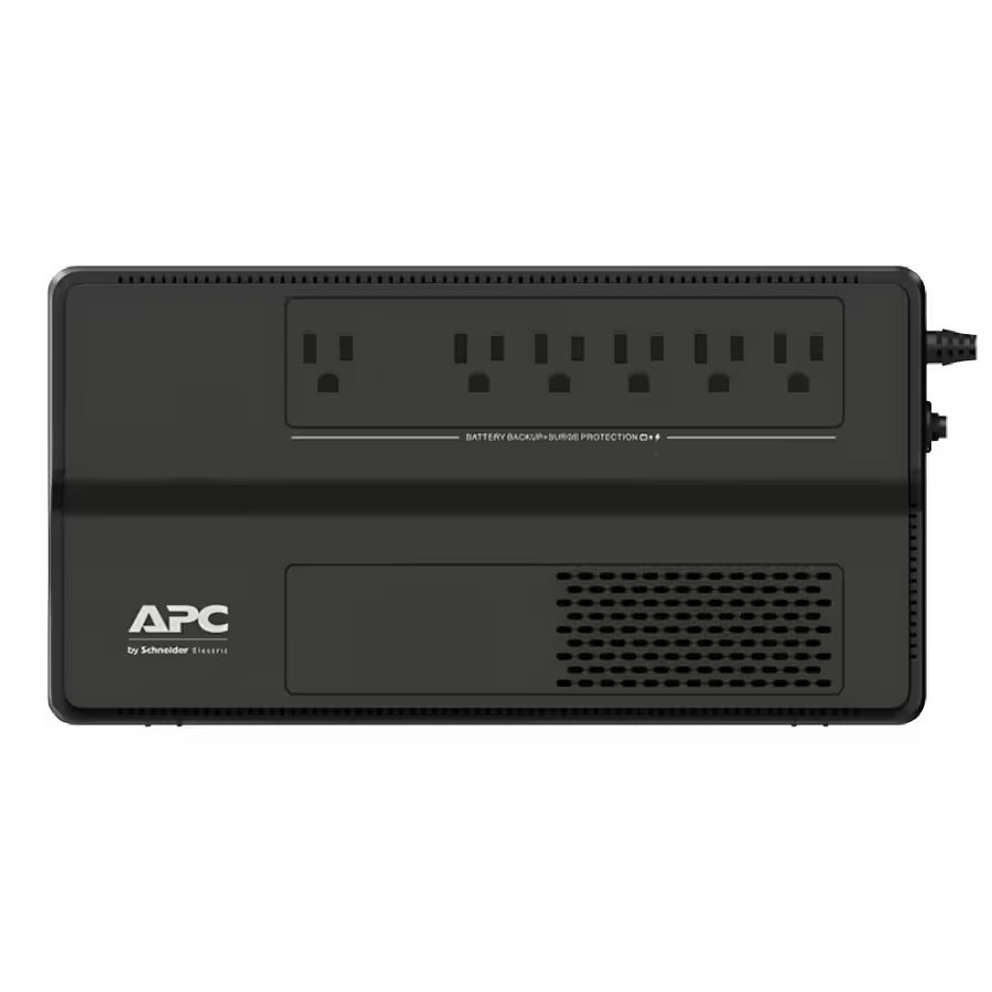 BV650 - Unidad Easy UPS de APC en color negro de 120V, 375 Watts y 6 tomas de corriente