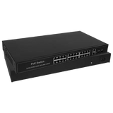 Switch PoE de 24 puertos – 10/100/1000 Mbps – SPTLINE SP1024K‑P24‑2S