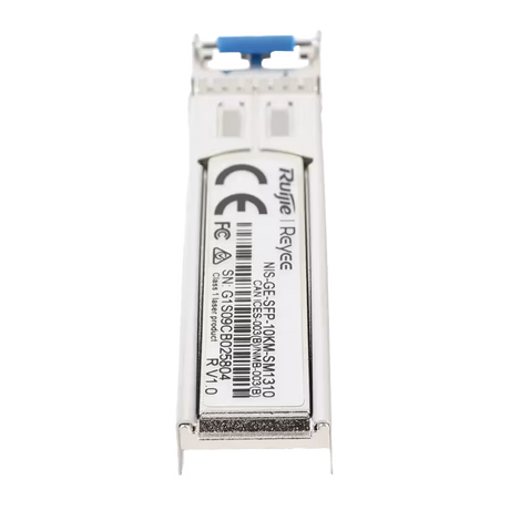 Módulo Transceptor de Fibra Óptica Ruijie NIS‑GE‑SFP‑10KM‑SM1310 – Gigabit – 10 km – Monomodo 1310 nm