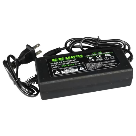 Fuente de poder 12V DC – 5A para cámaras CCTV y equipos electrónicos – SPTLINE SP‑C5K