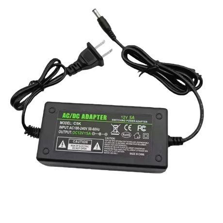 Fuente de poder 12V DC – 5A para cámaras CCTV y equipos electrónicos – SPTLINE SP‑C5K