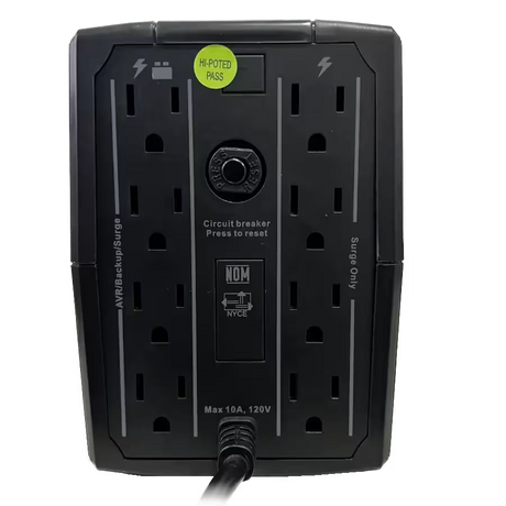 UPS CDP UPR1008 – 1000VA / 500W – 8 Tomas – Regulador de Voltaje (AVR) – Protección Confiable