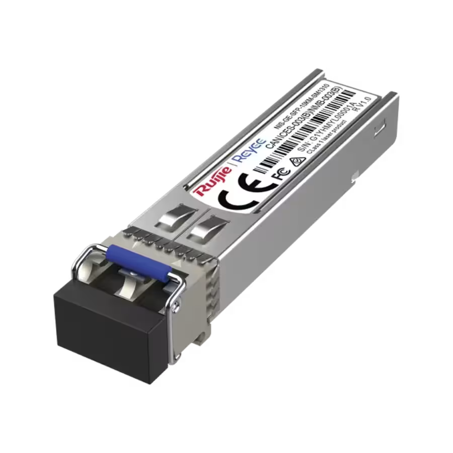 Módulo Transceptor de Fibra Óptica Ruijie NIS‑GE‑SFP‑10KM‑SM1310 – Gigabit – 10 km – Monomodo 1310 nm