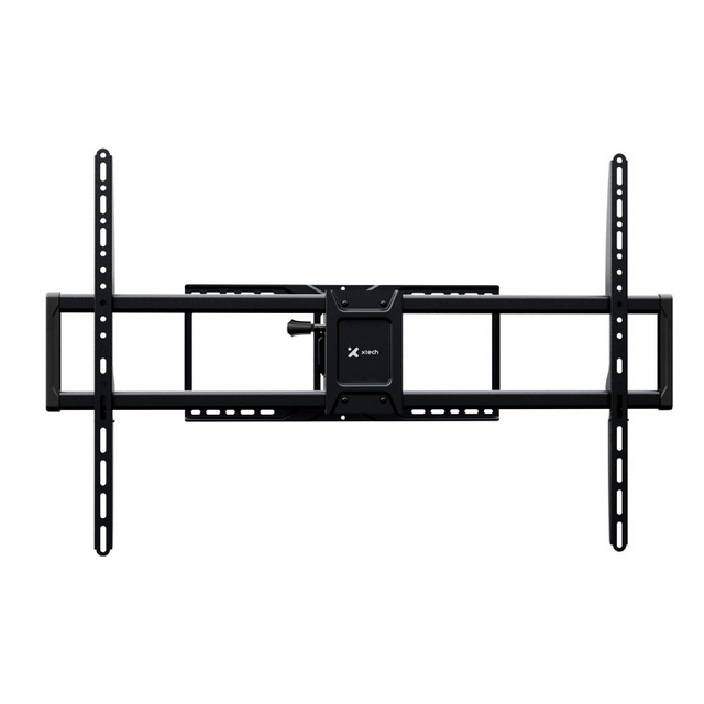 Soporte articulado Xtech XTA‑490 – 50″ a 105″ – Inclinación 15° – Giro 60° – VESA máx. 900×600 – 75 kg