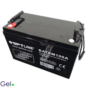 Batería de Gel SPTLINE 12V 100Ah (BATSM12V100AH) – Ciclo Profundo – Libre de Mantenimiento – Panel Solar / UPS