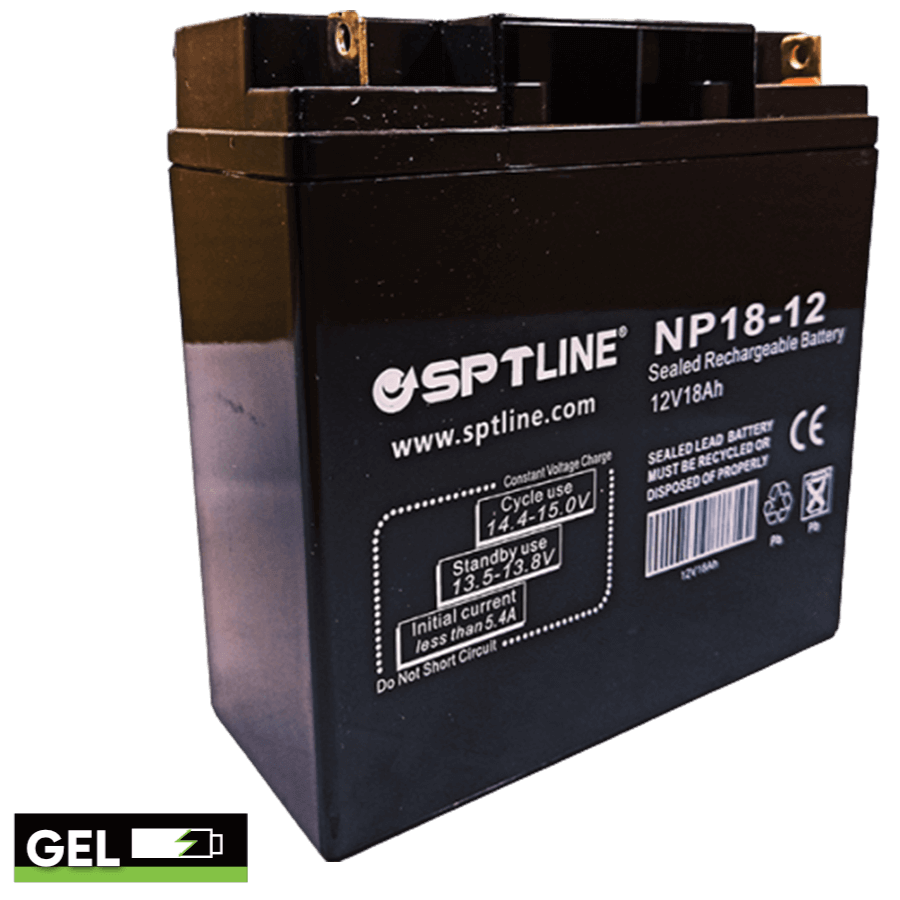 Batería de Gel SPTLINE 12V18AH – Sellada VRLA – Baja Autodescarga – Respaldo para UPS / Equipos Médicos