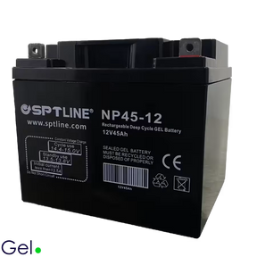 Batería de Gel SPTLINE 12V 45Ah – Sellada VRLA – Cero Derrames – Baja Autodescarga