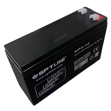 Batería de Gel SPTLINE 12V 5Ah – Sellada – Libre de Mantenimiento – Respaldo para UPS / Alarmas