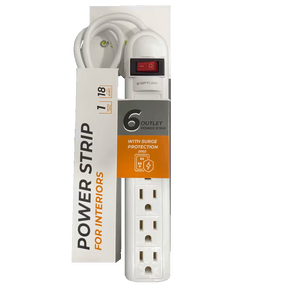 Regleta SPTLINE SW‑PS08A – 6 Tomas de Corriente – Protección contra Sobretensiones