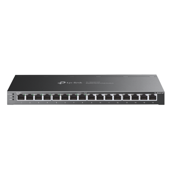 Switch inteligente TP‑Link JetStream SG2016P – 16 puertos Gigabit, 8 PoE+