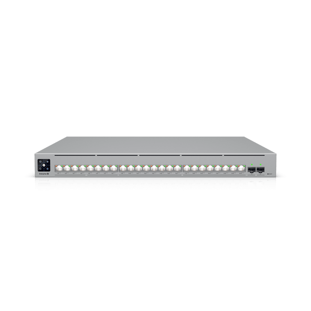 Switch – Ubiquiti UniFi Enterprise Campus ECS‑24‑PoE – 24 puertos – PoE+++ – Layer 3 – 10GbE RJ45 – 25G SFP28 – Rack 1U (ECS‑24‑PoE)