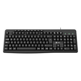 Teclado multimedia Xtech XTK‑140S – Español – USB – 105 teclas – Perfil bajo – Negro