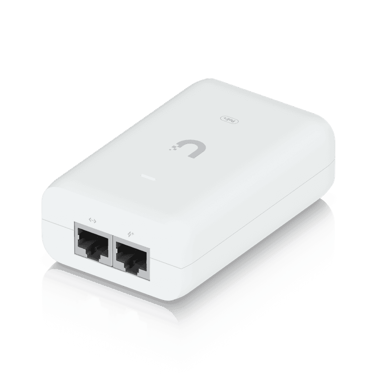 Inyector PoE+ Ubiquiti U‑PoE+ – 30 W – Gigabit – IEEE 802.3at