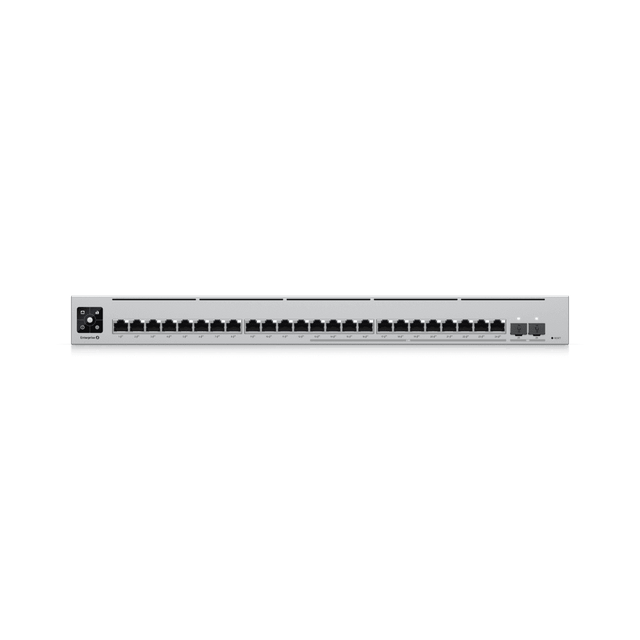 Switch Gestionado L3 PoE+ 24 Puertos 2.5G/Gigabit 2 SFP+ UniFi Switch USW-Enterprise-24-PoE