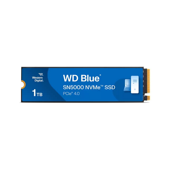 SSD Interno 1TB WD Blue SN5000 M.2 2280 NVMe Gen4 – WDS100T4B0E