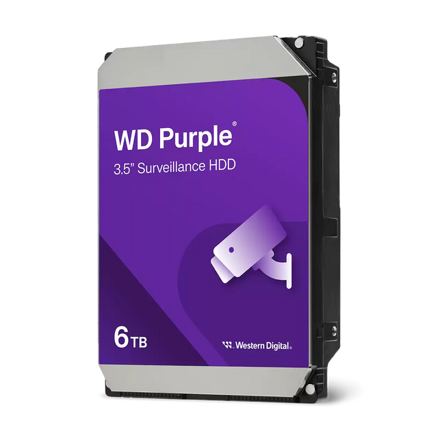 Disco Duro Interno WD Purple Surveillance 6TB 3.5" SATA 5400RPM 256MB Cache