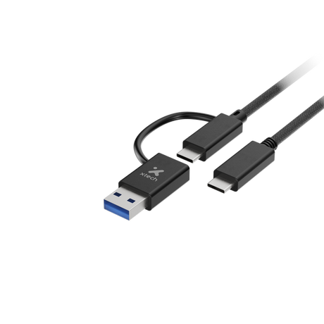 Cable adaptador 2 en 1 USB‑C a USB‑C con dongle USB‑A 2.0 – Xtech XTC‑532
