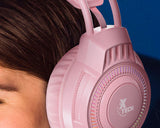 Auriculares Gaming Cableados Xtech Khione Rosados / LED / Micrófono / 40mm