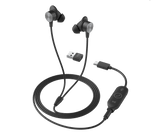 Auriculares Logitech Zone Wired Earbuds – En oreja, cableado 3.5 mm, grafito, 981-001008