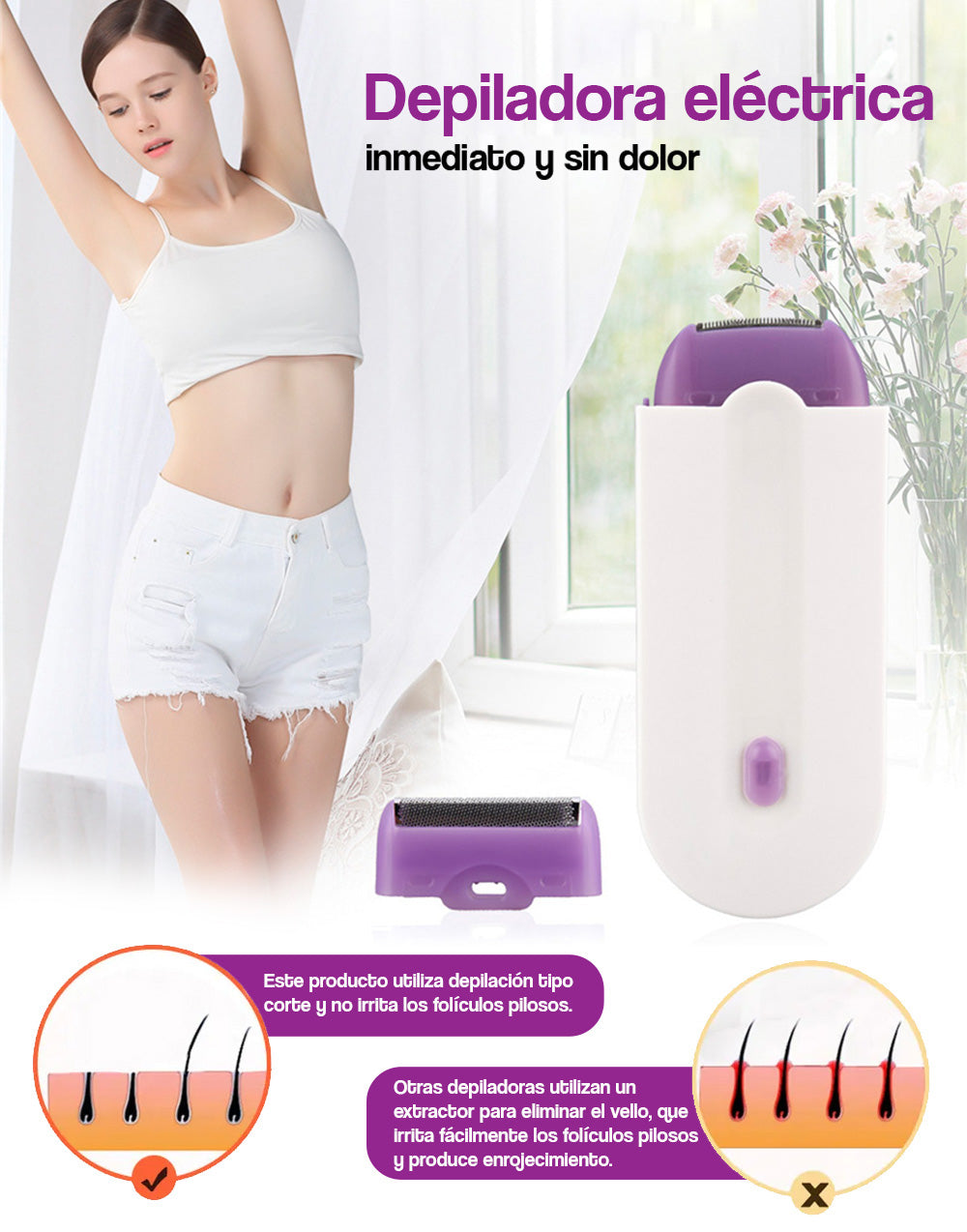 Vello Depiladoras Electricas Indoloras Depiladoras Eléctricas