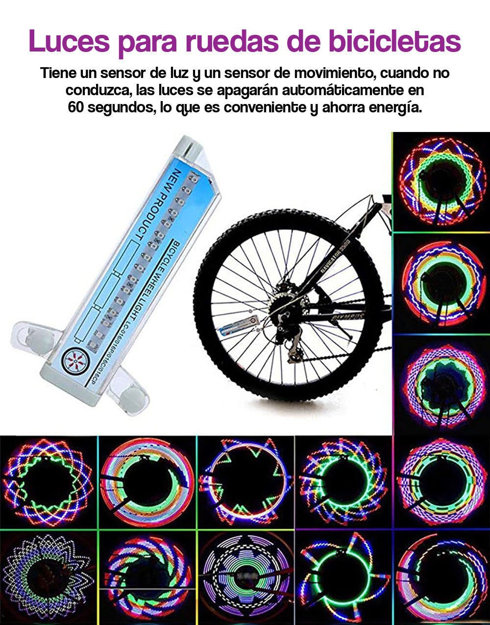 Luces para ruedas de bicicletas