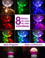 Proyector de estrellas de luz nocturna LED para niños